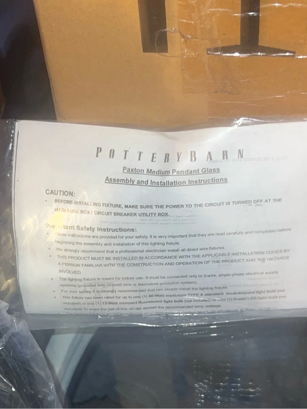 Pottery Barn Paxton Glass 10